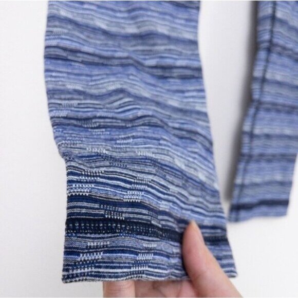 Lululemon Wunder Under Crop Legging 4 Space Dye Twist Sapphire Blue High Rise - Picture 5 of 7